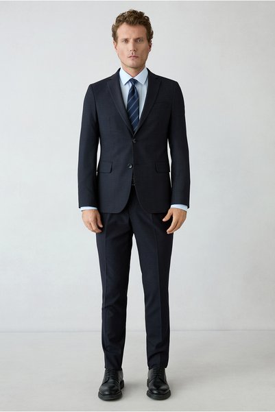 Kiğılı 7 Drop Super Slim Fit Extra Slim Fit Patterned Mono Collar Lycra Suit