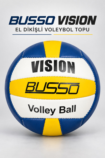 Tosima Vision El Dikişli Voleybol Topu Lacivert Sarı Beyaz