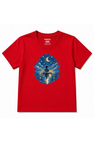 Rabona Fashion Tricou pentru copii cu grafică de vis cu barcă de hârtie la lu...