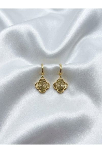 Yonca Gold Çelik Küpe