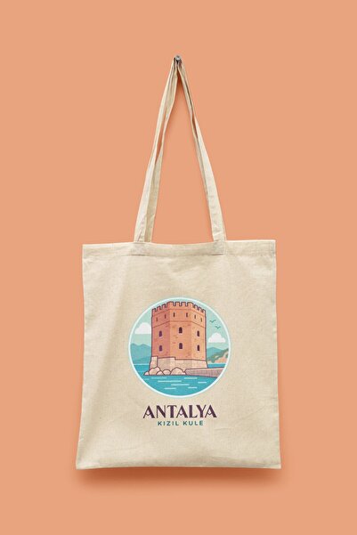Bi Dünya Haber Crvena kula - Antalija, Turska, serija torbi, platnena torba s...