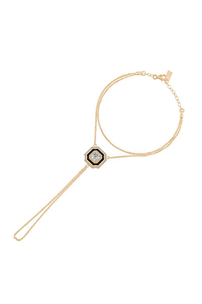 Ema Jewellery Siyah Mineli Taşlı Şahmeran