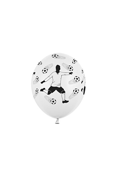 Partydeco Set de 10 baloane din latex imprimate cu mingi de fotbal și jucător...