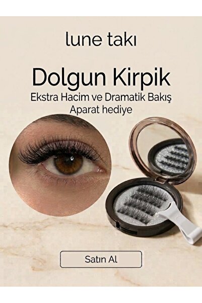 Lune Takı Steel MANYETİK MIKNATISLI KİRPİK DOLGUN APARAT HEDİYELİ!