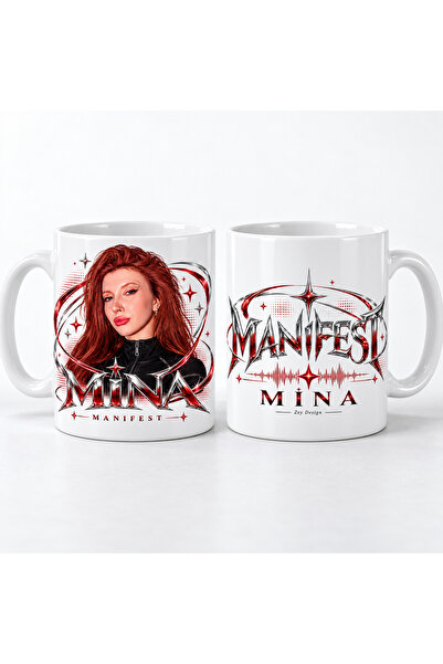 Genel Markalar Manifest Kızı Mina Baskılı Çift Yön Porselen Kupa
