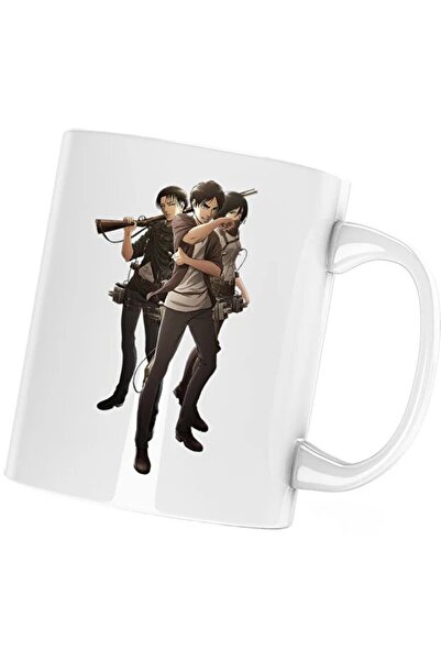 INOVATIX Cana Attack on Titan Eren Mikasa Levi Anime Manga, alba, 330 ml