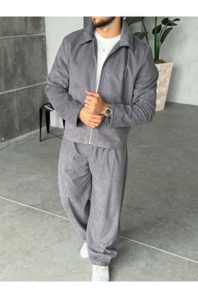 FO4RBS Corduroy Zippered Baggy Suit t Gray