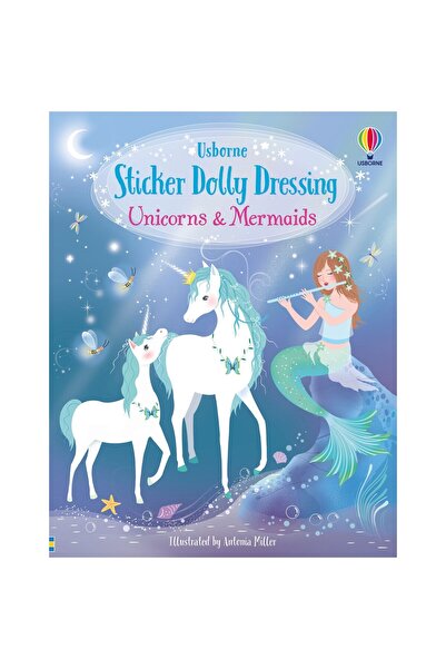 Usborne Книга със стикери - Еднорози и Русалки