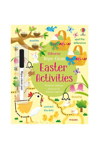 Usborne Activități de Paște cu ștergere și scriere – Carte de activități (reu...
