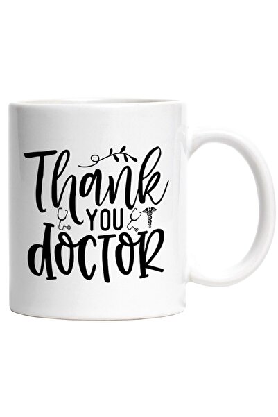 INOVATIX Cana alba personalizata,in limba engleza Thank you,doctor multumire ...