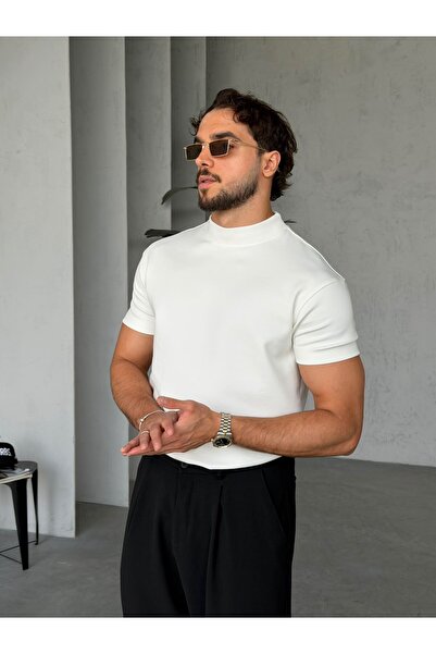 FO4RBS Half-neck dubble face fabric t-shirt white