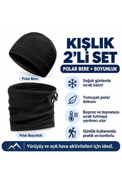moda nokta Šaljemo flis kapu i grejač za vrat kao „Zimski set od 2 komada“.