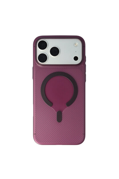 SEP Husă PC Carbon Apple iPhone 18 Pro Roșu cireș