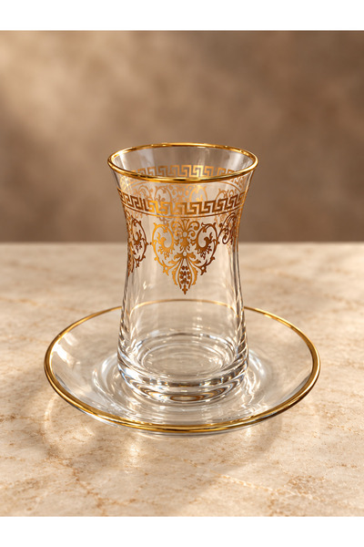 DECOSTYLE Pera Heybeli̇ Patterned 12 Piece Tea Set 160 Cc