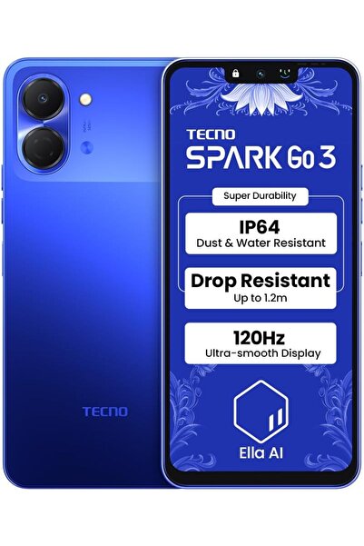 TECNO سبارك جو 3، شاشة سلسة 6.75 بوصة بتردد 120 هرتز، بطارية 5000 مللي أمبير،...