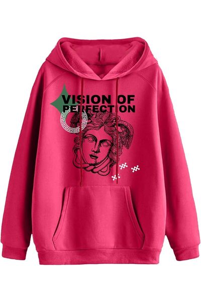 Veirdo Men Veirdo® Oversized Fit Hoodie Hooded Sweatshirt (pack of 1)