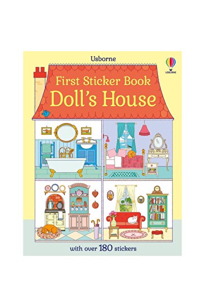 Usborne Prima carte cu autocolante Căsuța de păpuși – Carte cu autocolante pe...