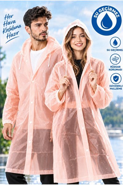 Genel Markalar Unisex Su Geçirmez Kapüşonlu Yağmurluk, Hafif ve Katlanabilir ...