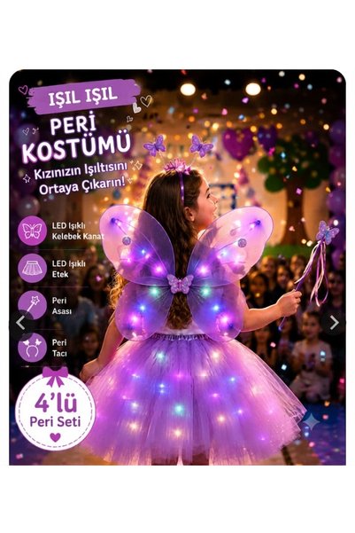 GOLDCENTER LED KOSTIM LEPTIRA VEŠTICE | SET LEPTIRA I SET TUTU SUKNJE