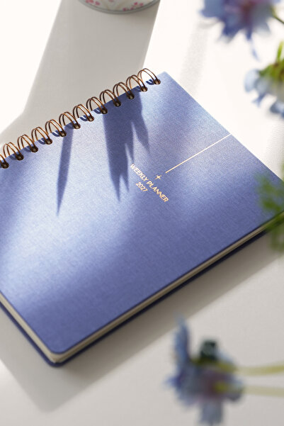 Matt Notebook 2027 Έτος Α5 Λινό Ατζέντα Σπιράλ 15x21 εκ. - 12μηνο Λιλά