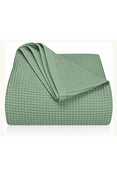 Baveno 100% Cotton 150X200 cm Waffle Patterned, Pique Bed & Sofa Cover