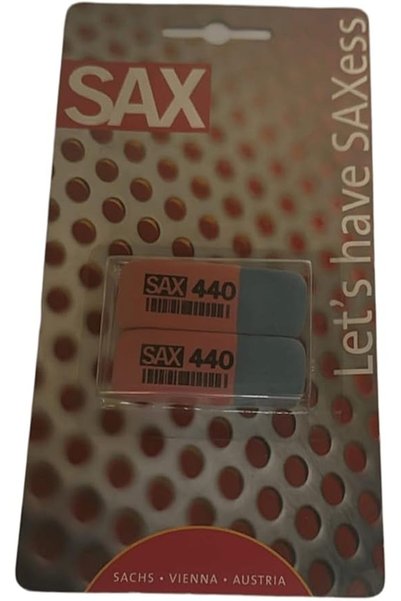 SAX 440 Eraser in Blister Card 2-Pieces, Red/Blue
