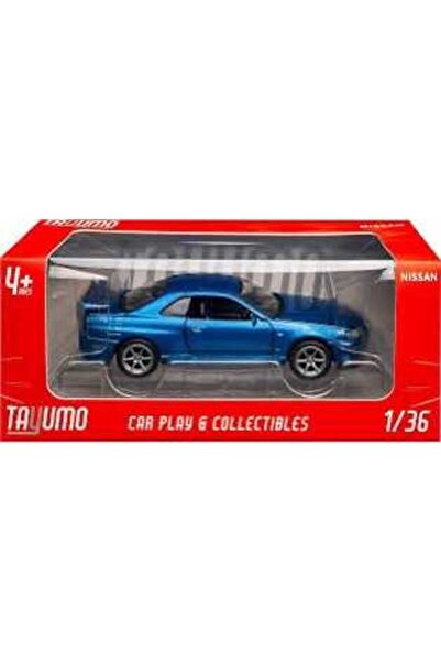 JPT Tayumo Nissan Skyline GT-R R34 Model Albastru 1:36