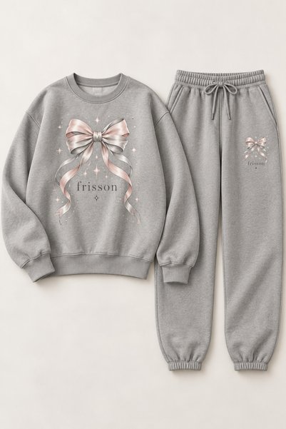 Frisson Night Bow Women's Tracksuit Set