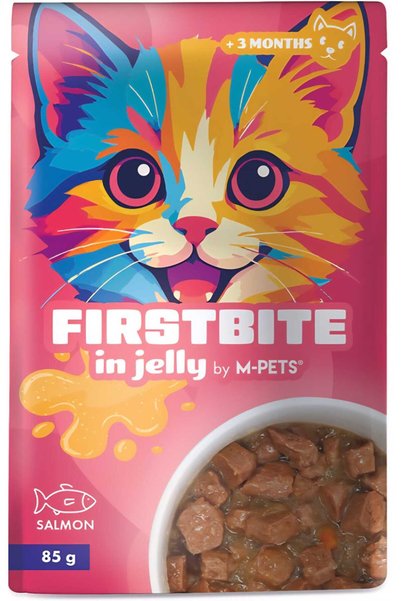 M-PETS M Pets Firstbite In Jelly Cat Wet Food Salmon +3months 85g