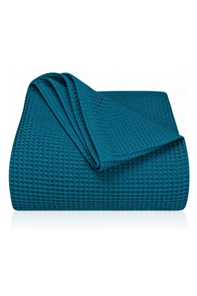 Baveno 100% βαμβάκι 150X200 cm Μοτίβο βάφλας, κάλυμμα κρεβατιού και καναπέ
