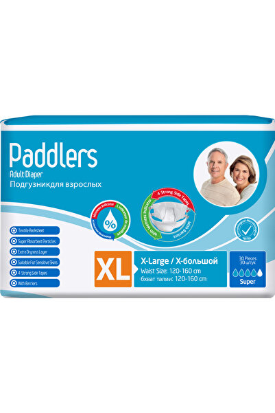 Paddlers Scutece pentru incontinenta adulti, cu banda adeziva - XL (30 buc)