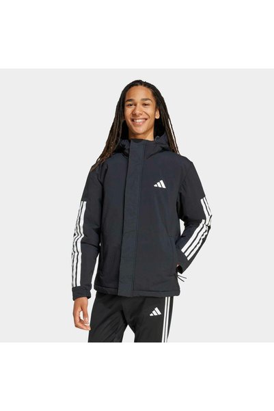 adidas Climawarm 3-Stripes Erkek Siyah Mont (JY8303)