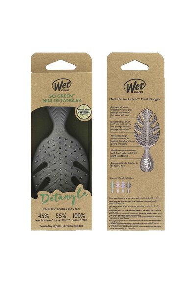 Wet Brush Еко Мини четка за разплитане на коса, сива