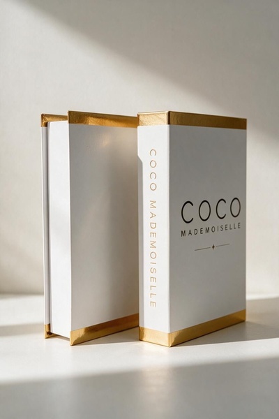 DekorKutum Gold Detailed Coco Design Decorative Book Box Storage Box Home and...
