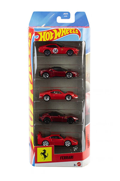 Ferrari 5'li Araba Seti JLN12 1:64 Die-Cast Model Araba