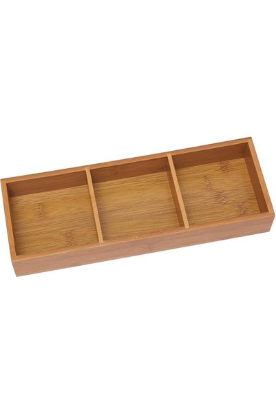 Lipper International 823 Bamboo Wood 3-Compartment Organizer Tray, 11 5/8" x ...