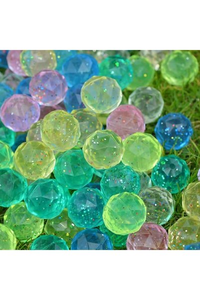 KASTWAVE Diamond Bouncy Balls for Kids - 25 Pcs High Bounce Balls, Fun Assort...