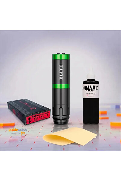 Elite Kit de tatuaj FLY-V2, Verde, Set complet