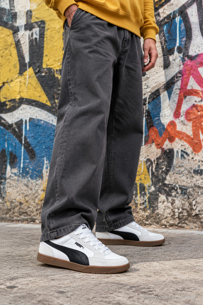Puma PR-1482 Beyaz Siyah Erkek Casual Sneaker Günlük Rahat Comfort Spor Ayakkabı