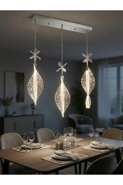 Cheap Lighting Kelebek 3lü Krom 3 Renk Modlu Salon Oturma Odası Mutfak Yemek ...