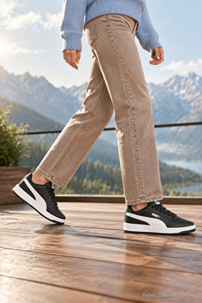 Puma CRT-5239 Siyah Beyaz Unisexs Günlük Sneaker Comfort Casual Anatomik Spor...
