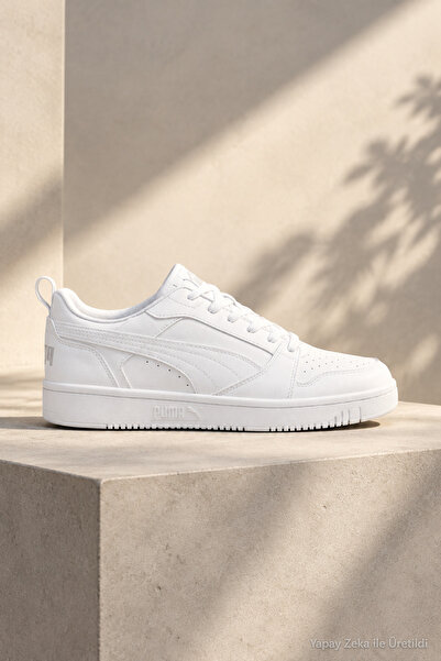 Puma RB-2295 Unisexs Λευκά καθημερινά αθλητικά παπούτσια με ανατομική σόλα Co...