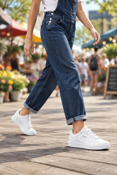 Puma CR-6026 Kadın Beyaz Anatomik Tabanlı Günlük Comfort Sneaker Ayakkabı