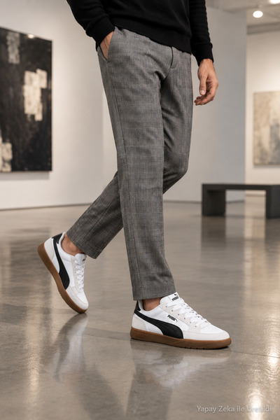 Puma PR-5095 Beyaz Siyah Erkek Casual Sneaker Günlük Rahat Comfort Spor Ayakkabı