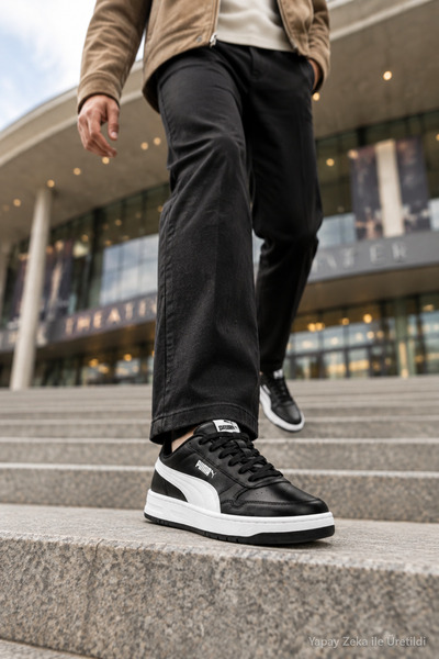 Puma CRT-3006 Siyah Beyaz Unisexs Günlük Sneaker Comfort Casual Anatomik Spor...