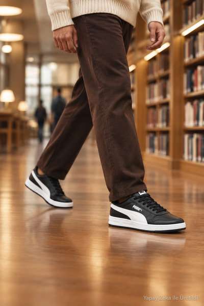 Puma CRT-4808 Siyah Beyaz Unisexs Günlük Sneaker Comfort Casual Anatomik Spor...