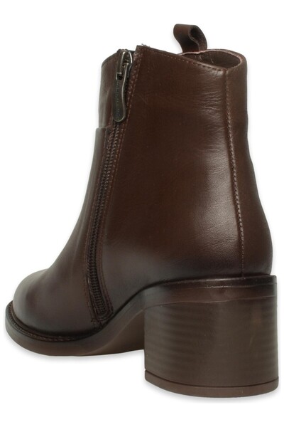 Mammamia D26Kb-8805 Women's Genuine Leather 5 cm Thick Heeled Casual Boots