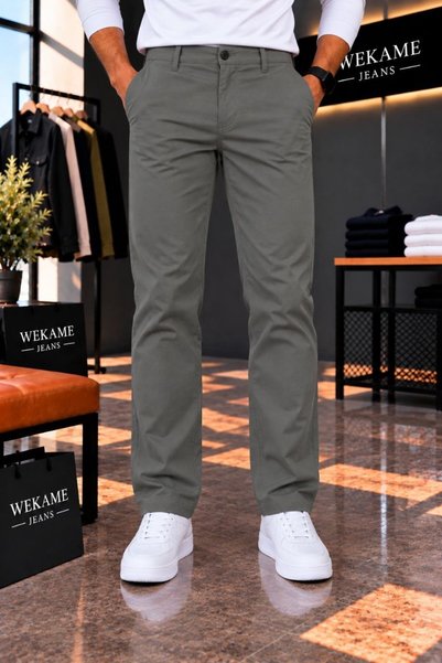 WKM Pantaloni din material textil cu croială confortabilă, cu potrivire norma...