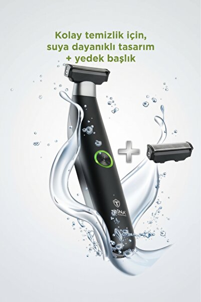 Trina Saç Sakal ve Hassas Bölge Tüm Vücut Tıraş Makinesi YEDEK BAŞLIK İLE
