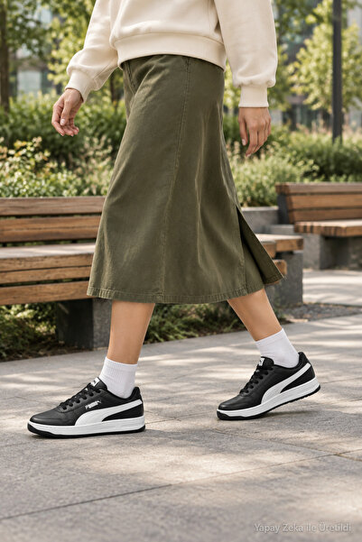 Puma CRT-8872 Siyah Beyaz Unisexs Günlük Sneaker Comfort Casual Anatomik Spor...
